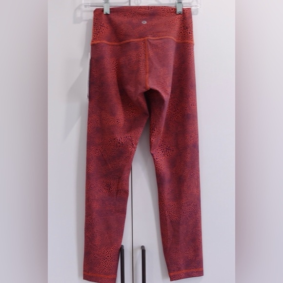 NWT Lululemon Wunder Train High Rise Leggings 25” Sz 6 Crackle Graze Orange - Picture 6 of 14